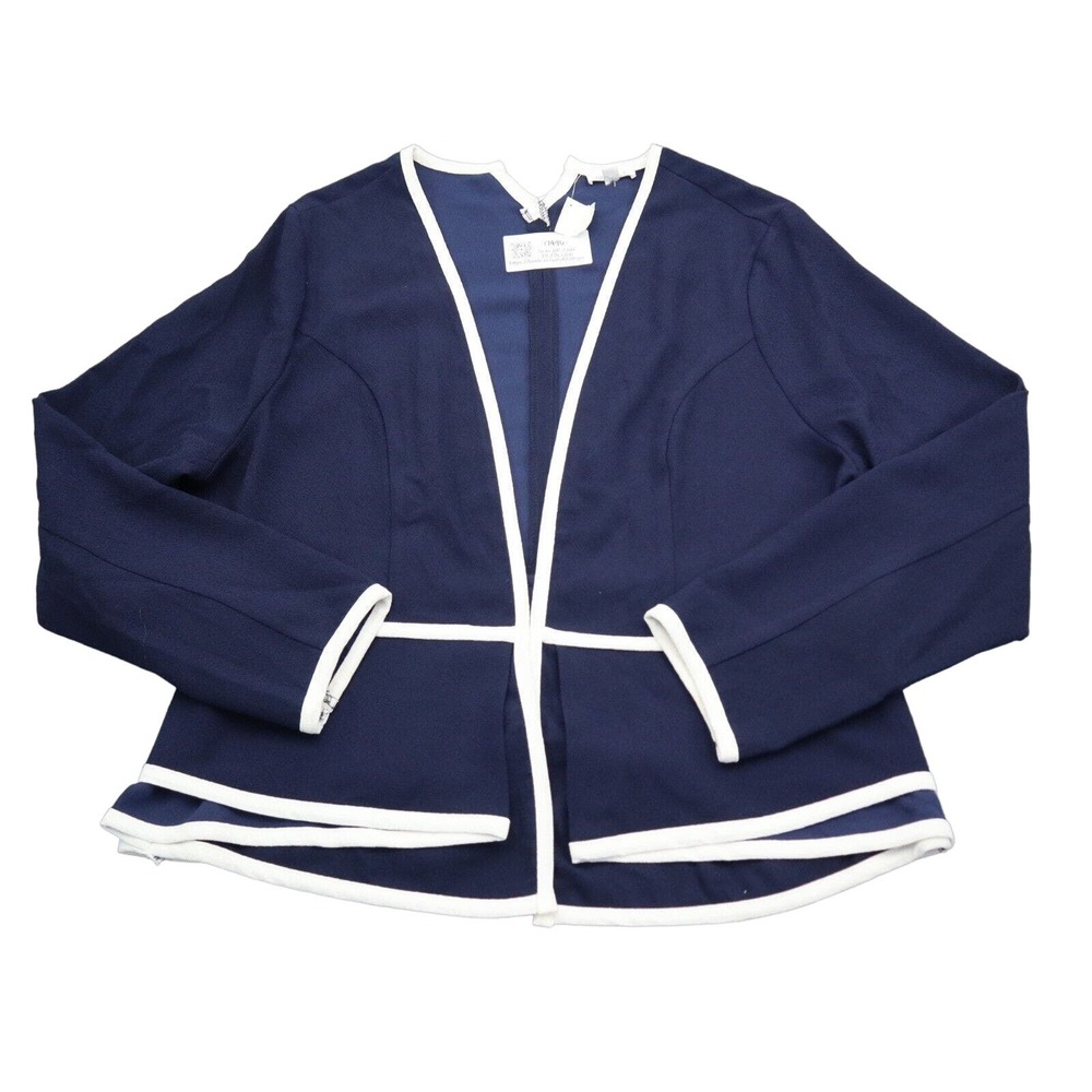 Freshmint Jacket Womens 3XL Blue Open Long Sleeve Fashion Casual Blazer